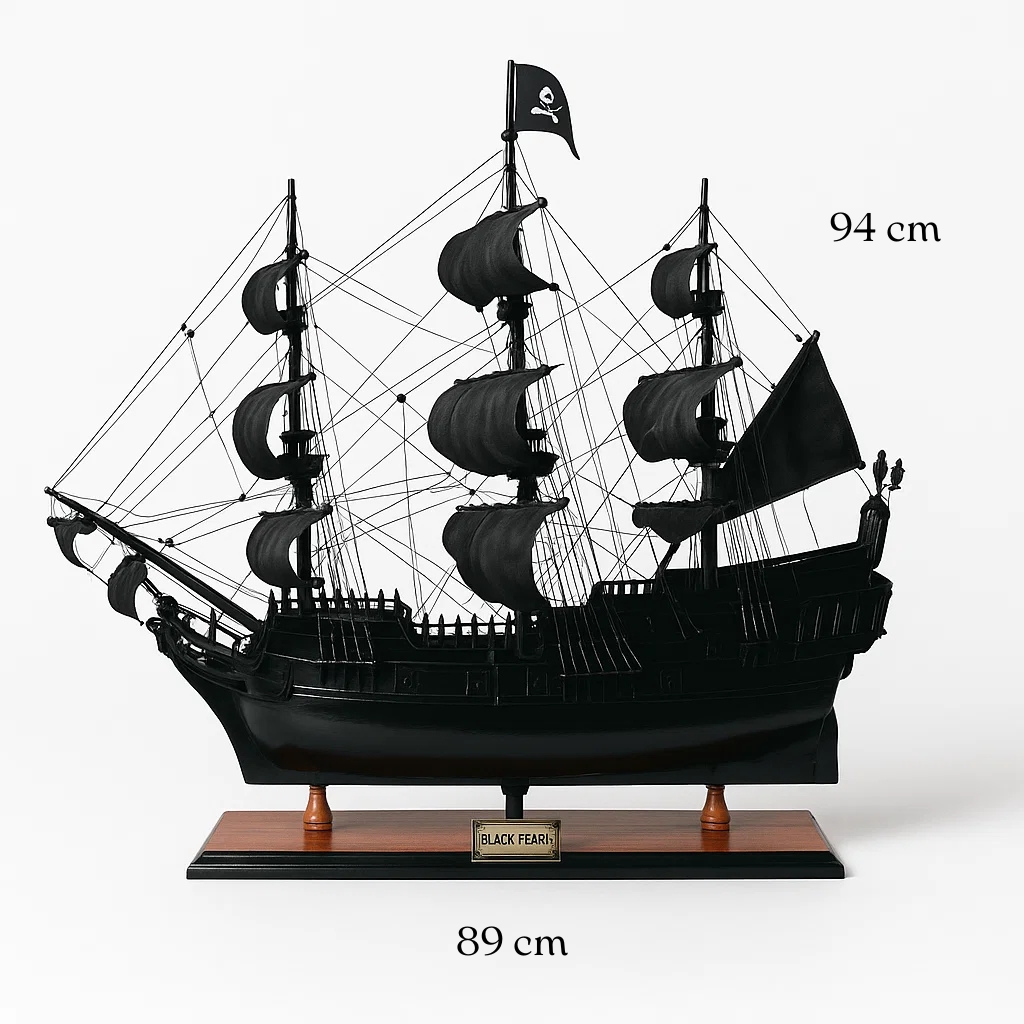 Model statku pirackiego Jacka Sparrowa Czarna Perła 90cm - potężny żaglowiec Piratów z Karaibów